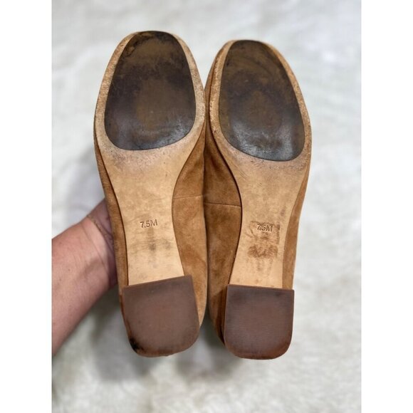 Tory Burch Cognac Brosn suede slip on shoe women size 7.5 M - Picture 4 of 11